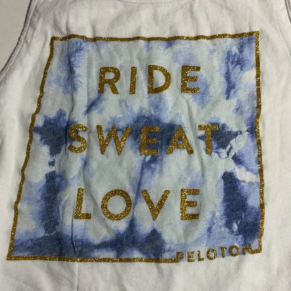 Chaser x Peloton “Ride, Swear, Love” Tank – White – Size Medium - Picture 2 of 9